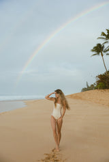 Wailea One Piece Suit - Ivory Texture