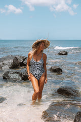 Lanikai One Piece - Leopard B/W