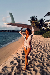 Nā Pali Longsleeve - Floral/Capers