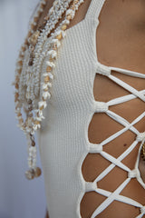 Wailea One Piece Suit - Ivory Texture